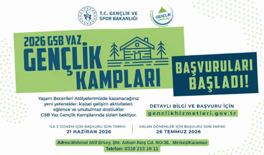 2026 GSB Yaz Gençlik Kampları İçin Başvurular Başladı