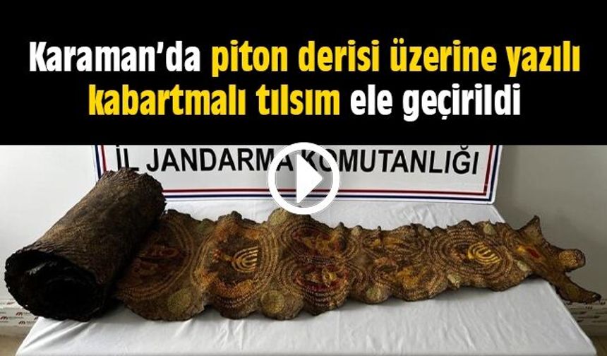 Karaman'da Antik Mısır'a ait tılsım ele geçirildi