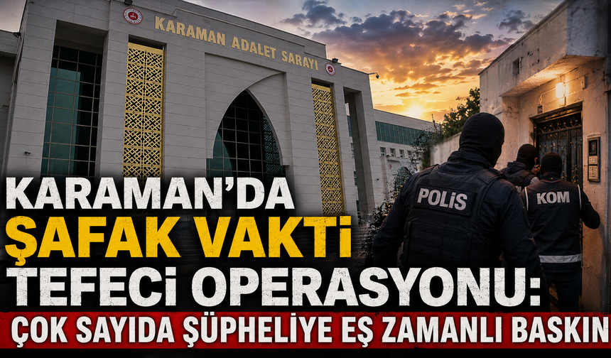 Karaman’da Şafak Vakti Tefeci Operasyonu: Çok Sayıda Şüpheliye Eş Zamanlı Baskın