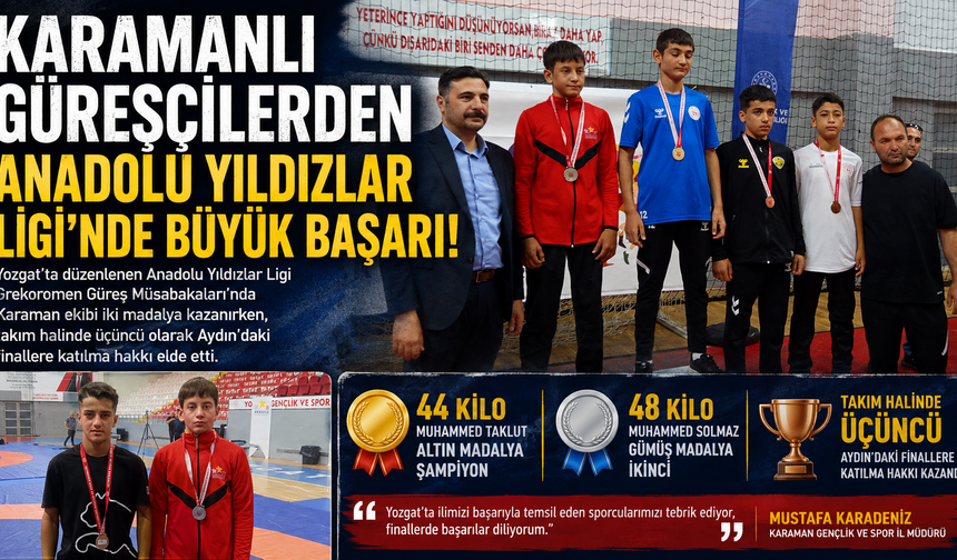 Karamanlı Güreşçilerden Anadolu Yıldızlar Ligi’nde Büyük Başarı