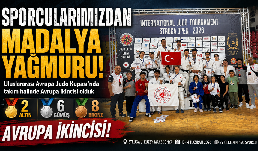 SPORCULARIMIZDAN MADALYA YAĞMURU: AVRUPA JUDO KUPASI’NDA BÜYÜK BAŞARI