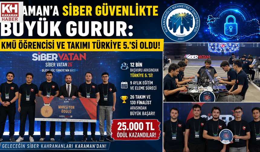 KMÜ Öğrencisi ve Takımı Siber Vatan Maratonu’nda Türkiye 5.’si Oldu