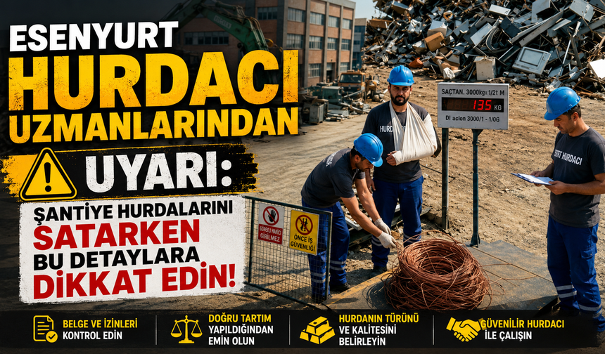 Esenyurt Hurdacı Uzmanlarından Uyarı: Şantiye Hurdalarını Satarken Bu Detaylara Dikkat Edin!