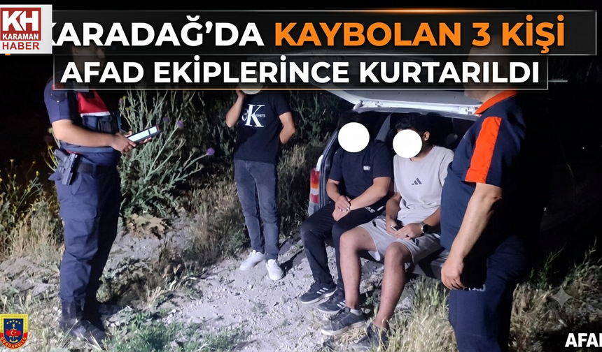 Karadağ’da Kaybolan 3 Kişi AFAD Ekiplerince Kurtarıldı