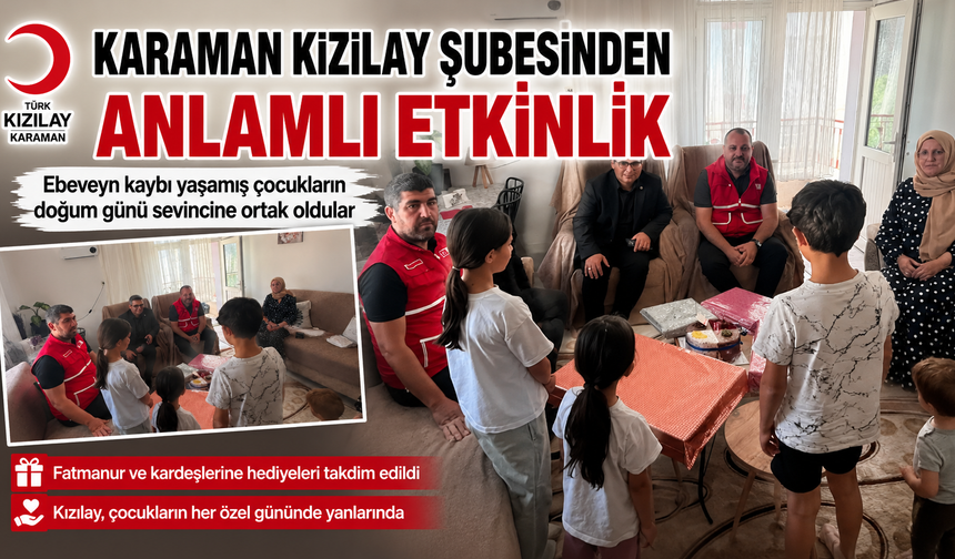 Karaman Kızılay Şubesinden Anlamlı Etkinlik