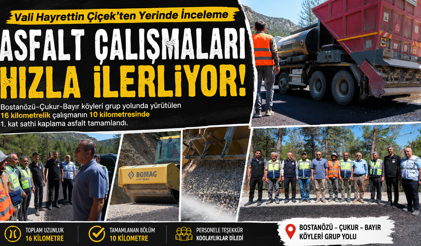 16 Kilometrelik Grup Yolunda Çalışmalar Hızla İlerliyor