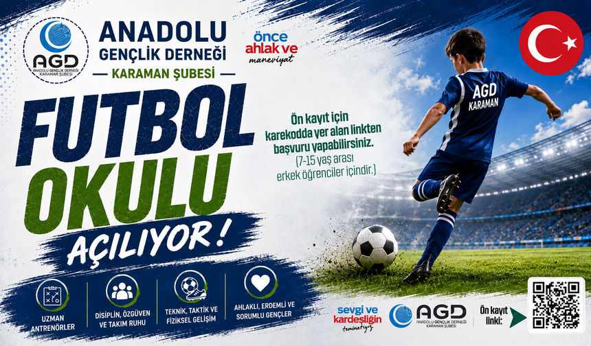 AGD KARAMAN FUTBOL OKULU AÇILIYOR