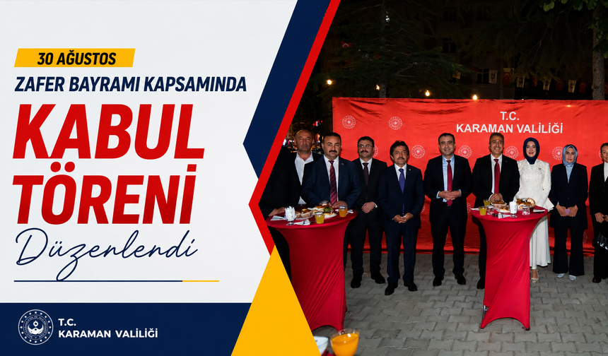 30 Ağustos Zafer Bayramı kapsamında Kabul Töreni düzenlendi