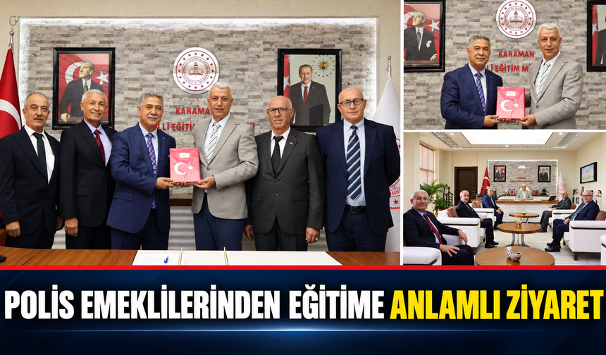Polis Emeklilerinden İl Millî Eğitim Müdürlüğüne Ziyaret