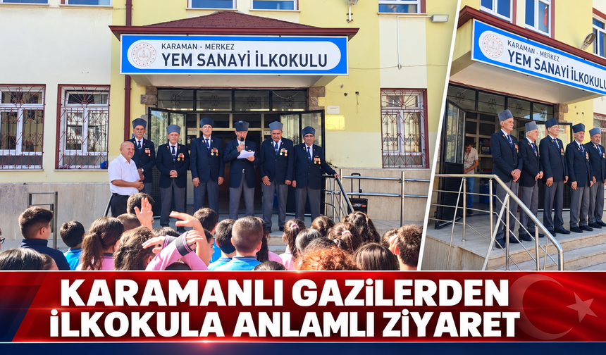 Karamanlı Gazilerden İlkokula Anlamlı Ziyaret