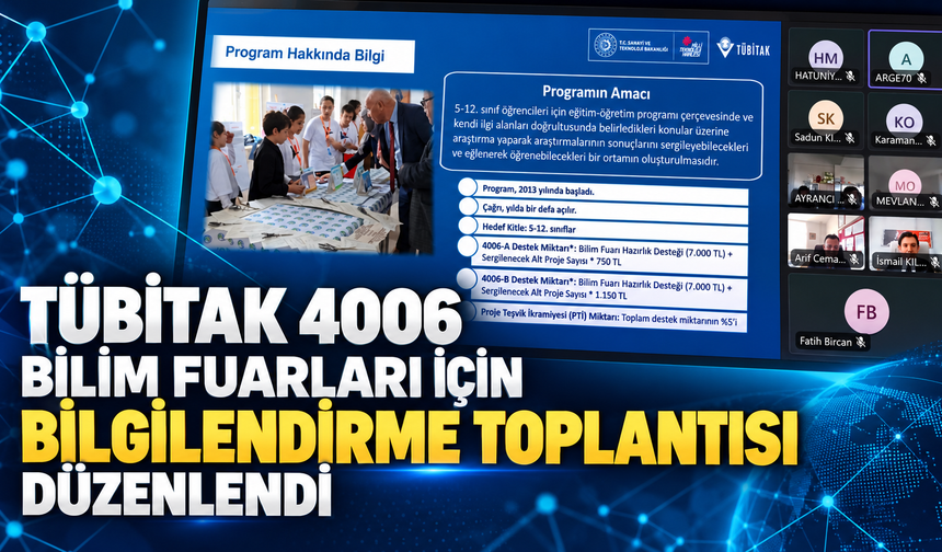 TÜBİTAK 4006 Bilim Fuarları İçin Bilgilendirme Toplantısı Düzenlendi
