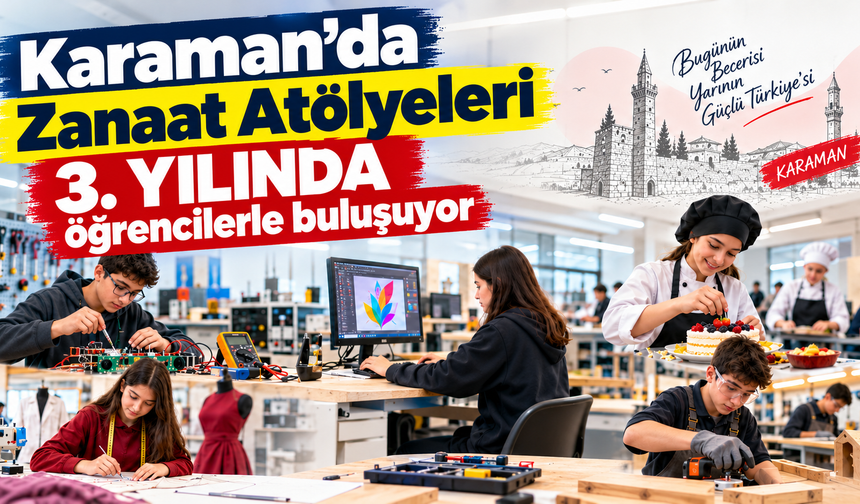 Karaman’da Zanaat Atölyeleri üçüncü yılında öğrencilerle buluşuyor