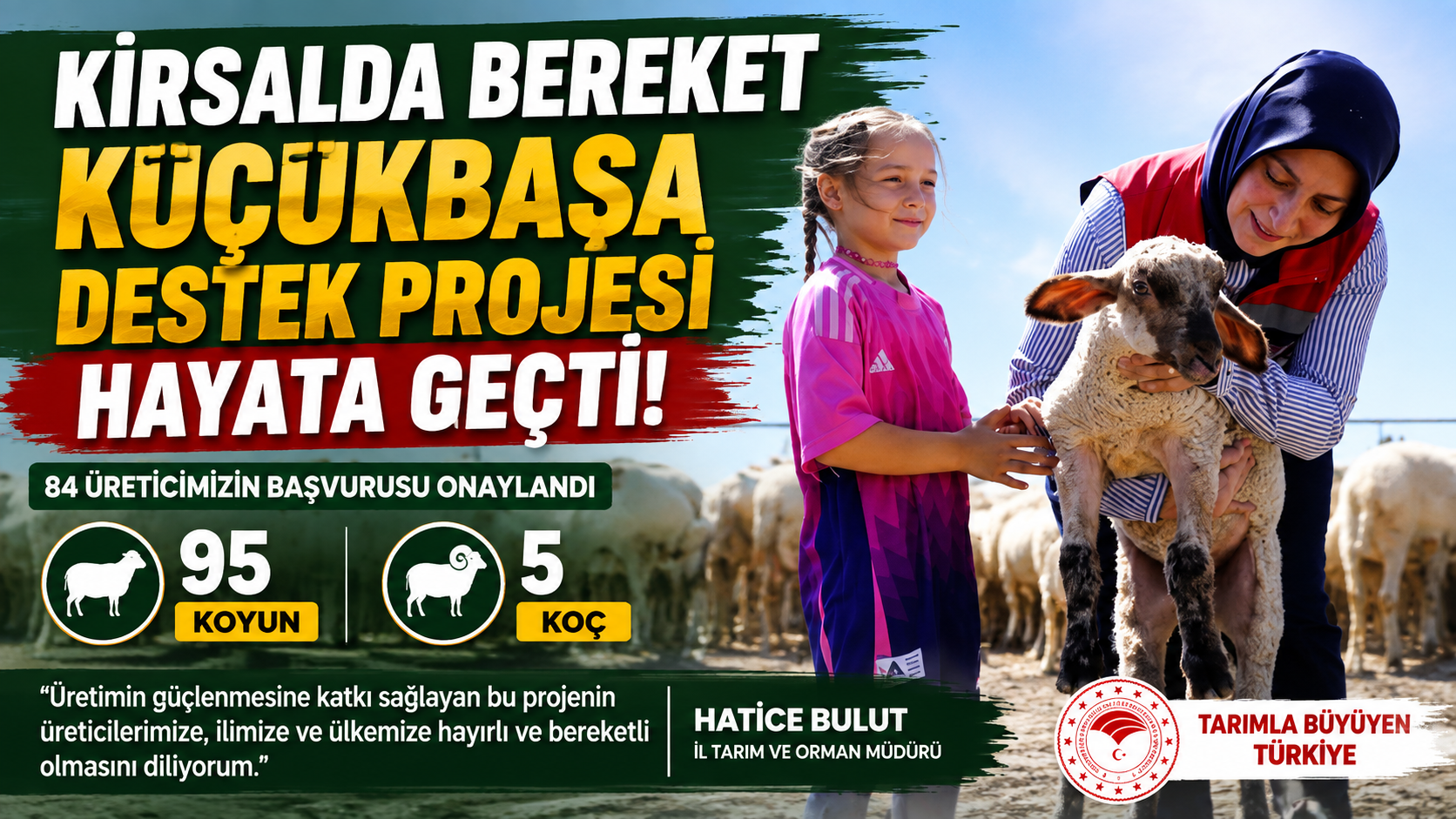 Kırsalda Bereket Küçükbaşa Destek Projesi Karaman’da Hayata Geçti