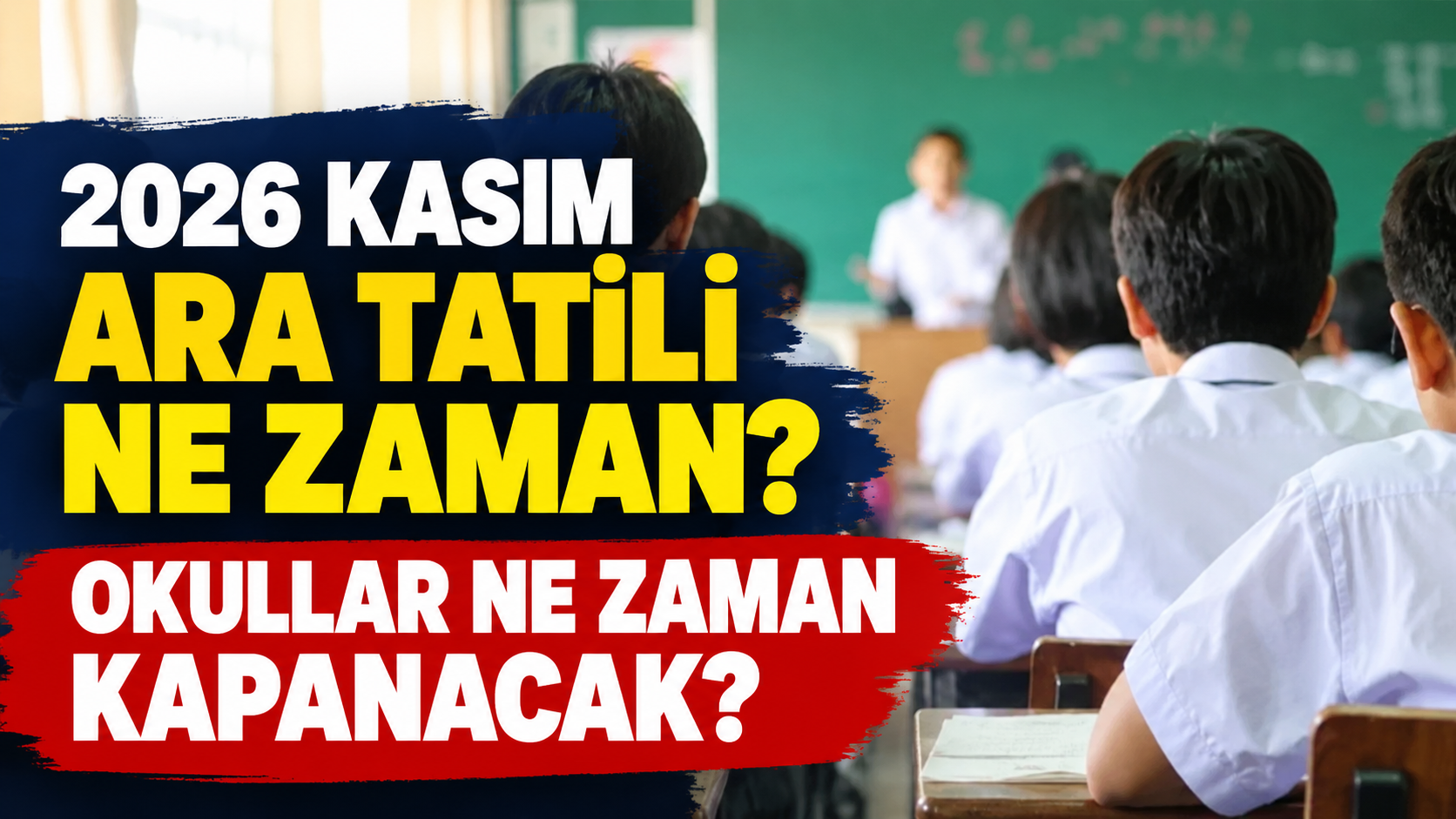 2026 Kasım ara tatili ne zaman? Okullar ne zaman kapanacak?